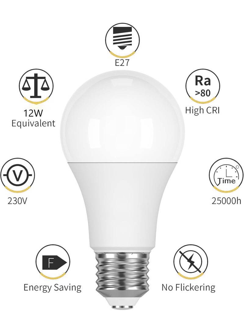 5 Packs Of E27 Screw LED Bulb 100W Equivalent – Yellow Light, 1200LM, Non-Dimmable - Image 3