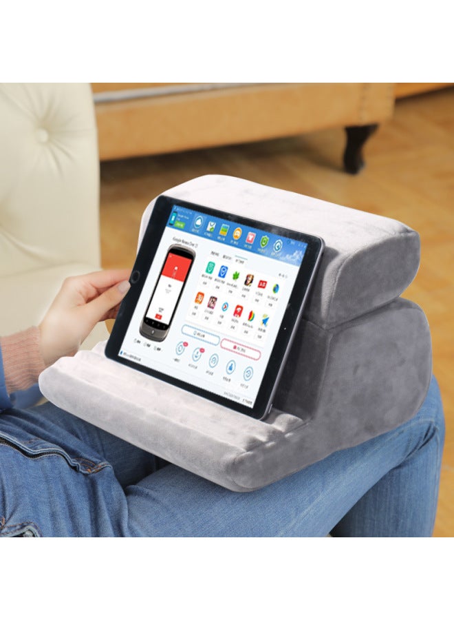 2+1 Pillow Tablet Bracket Pillow Pad Pillow Mobile Phone Tablet Bracket Pillow-Color:haze Ash - Image 3
