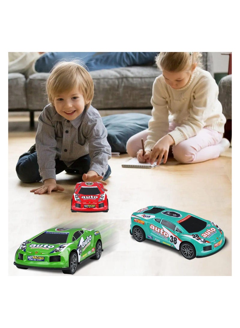 SYOSI مجموعة ألعاب سيارات تعمل بالاحتكاك 7 بوصة، شاحنات سحب ودفع، مجموعة 3 سيارات سباق تعمل بالطاقة، مجموعة ألعاب مثالية للأطفال، للأعمار من 3-7 سنوات، مثالية للهدايا في حفلات عيد الميلاد للأولاد والبنات - Image 5