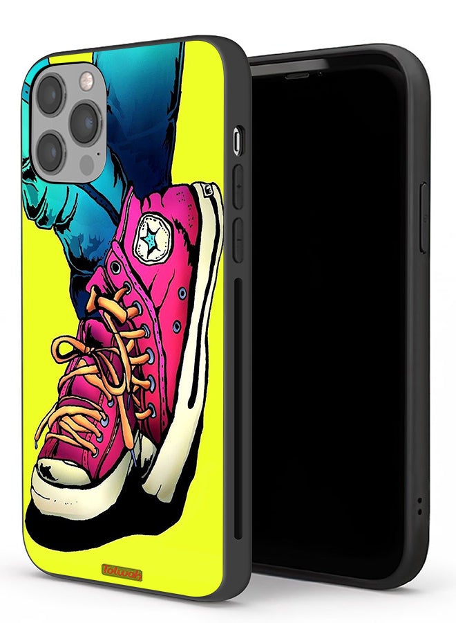 Tolwak Apple iPhone 12 Pro Max Protective Case Canva Shoes Art - Image 1