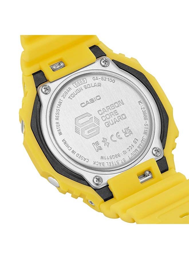 CASIO Analog Plus Digital Round Wrist Watch With Resin Strap GA-B2100C-9ADR  - Image 4
