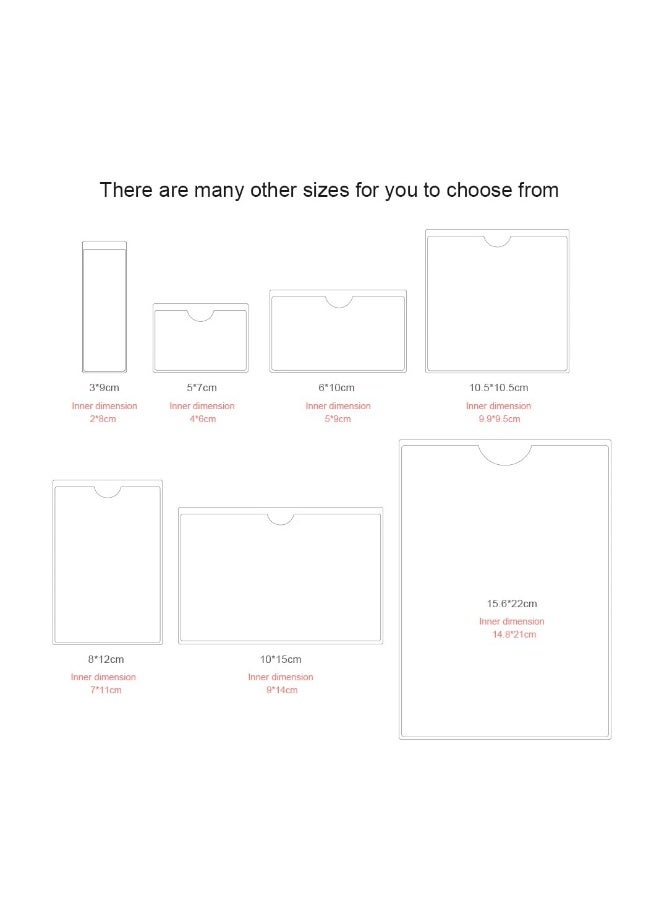 Generic Self-Adhesive Pocket, 8 pcs Card Plastic Pocket Holder, for Labelling and Identifying Boxes, Folders, and Documents (Inner Size:14.8 * 21cm)  - Image 5