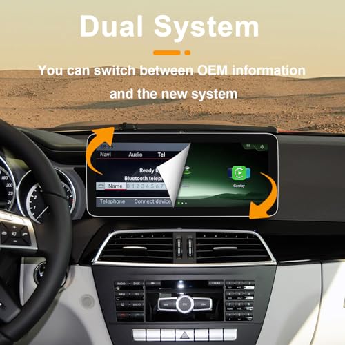YEEHUNG 12.3" Linux Car Touchscreen for Mercedes Benz 2012-2015 C A CLA GLA Class W204 W176 C117 X156 NTG4.5/4.7 System, Support Wired Wireless CarPlay Android Auto Mirror Link - Image 5