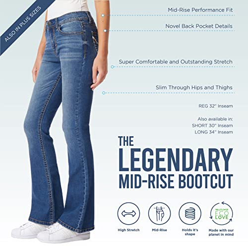 WallFlower Women's Legendary Bootcut Mid-Rise Insta Stretch Juniors Jeans (Standard and Plus), Keller, 9 Long - Image 4