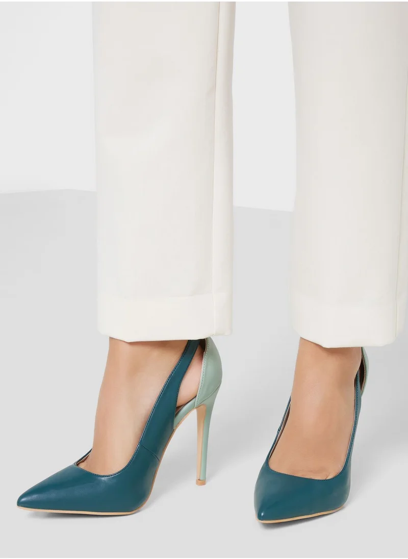 ELLA Colourblock Cutout Detail Pointed Pump