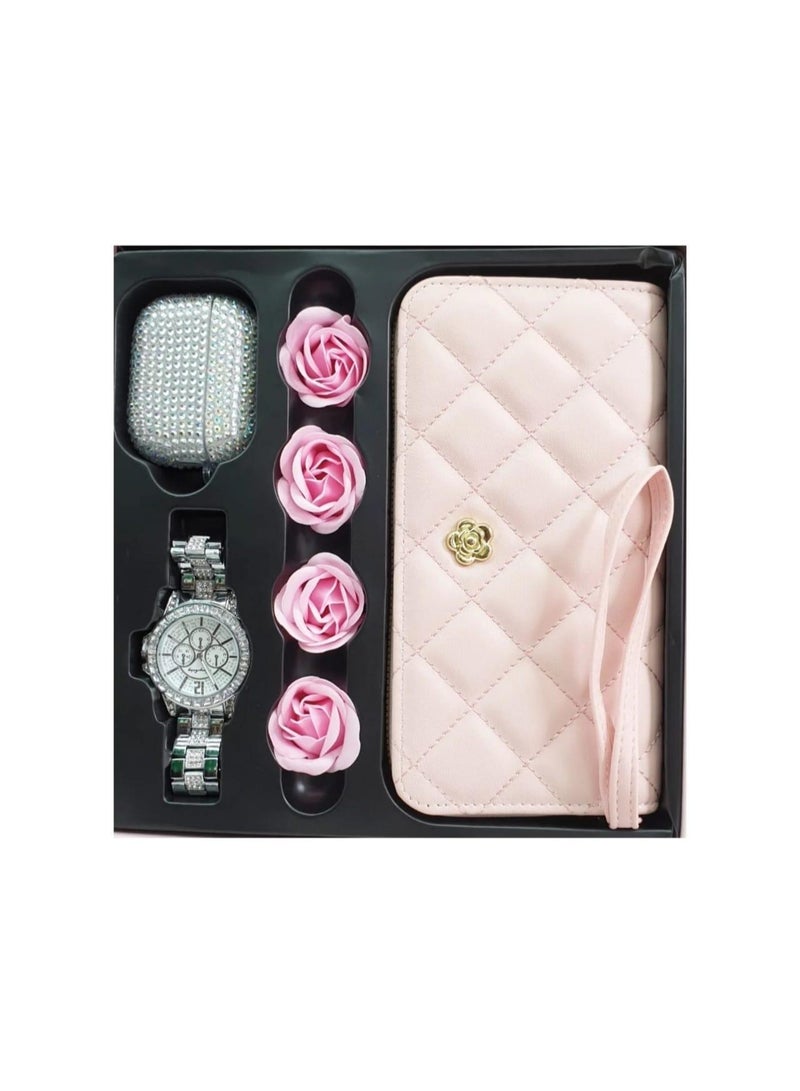 هينو تيكو طقم هدايا Haino Teko GP-25 (ساعة + محفظة + سماعة) – 3 قطع في علبة شيك - Image 2