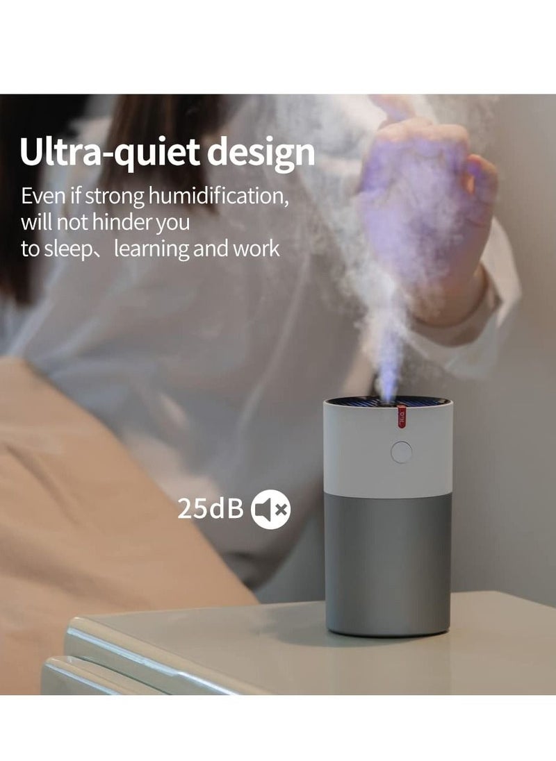 Arabest Desktop Humidifier, USB Desktop Car Mini Humidifier, 220ml, Silver, Black  - Image 3