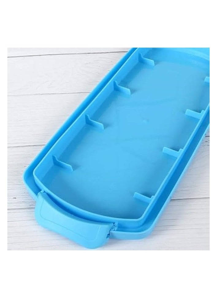 erorex - 2 Pack Bread Box for Kitchen Countertop, Plastic Loaf Cake Storage Container with Lid, Bread Keeper for Carrying and Storing Homemade Bread, Toast, Bagel, Donut and Cookies, Blue - Image 1