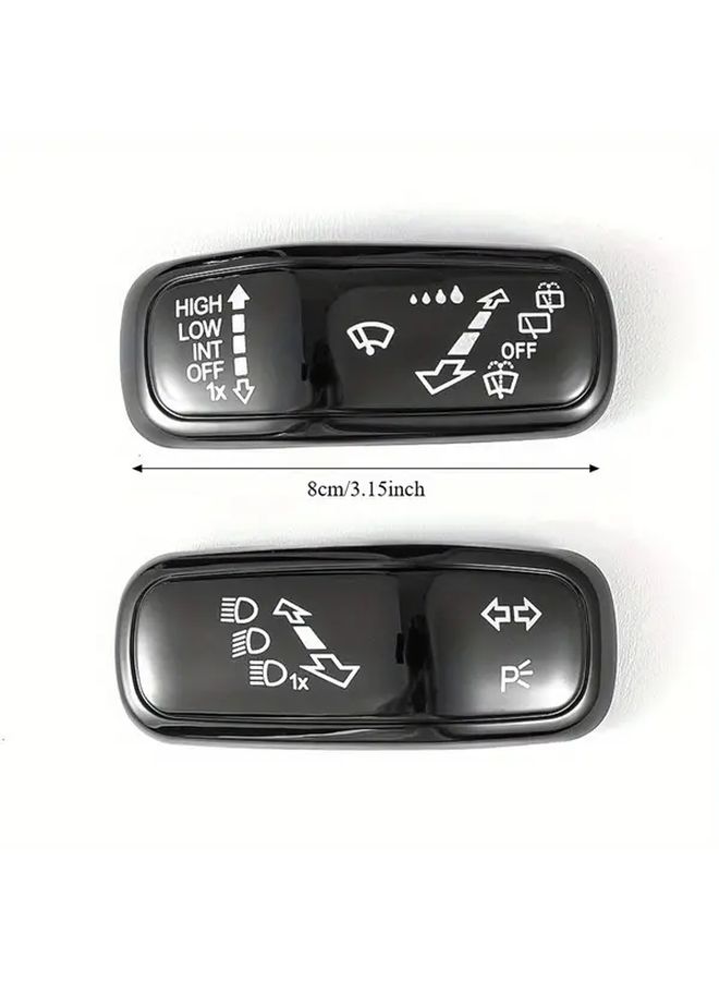 Carbon Fiber Steering Wheel Wiper Switch Control Cover Trim For SUV - Image 2