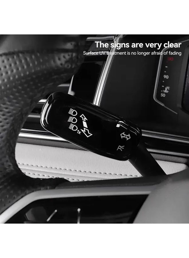 Carbon Fiber Steering Wheel Wiper Switch Control Cover Trim For SUV - Image 5