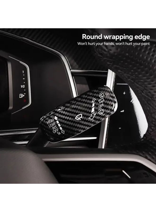 Carbon Fiber Steering Wheel Wiper Switch Control Cover Trim For SUV - Image 4