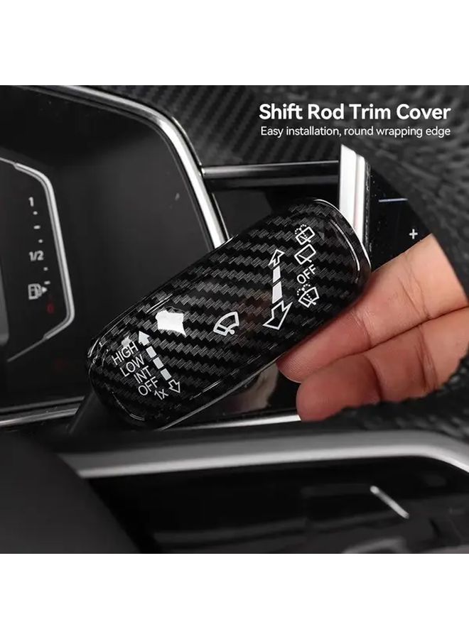Carbon Fiber Steering Wheel Wiper Switch Control Cover Trim For SUV - Image 3