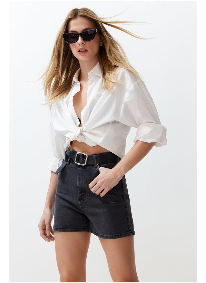 trendyol - Anthracite Mom Shorts & Bermuda - Image 1