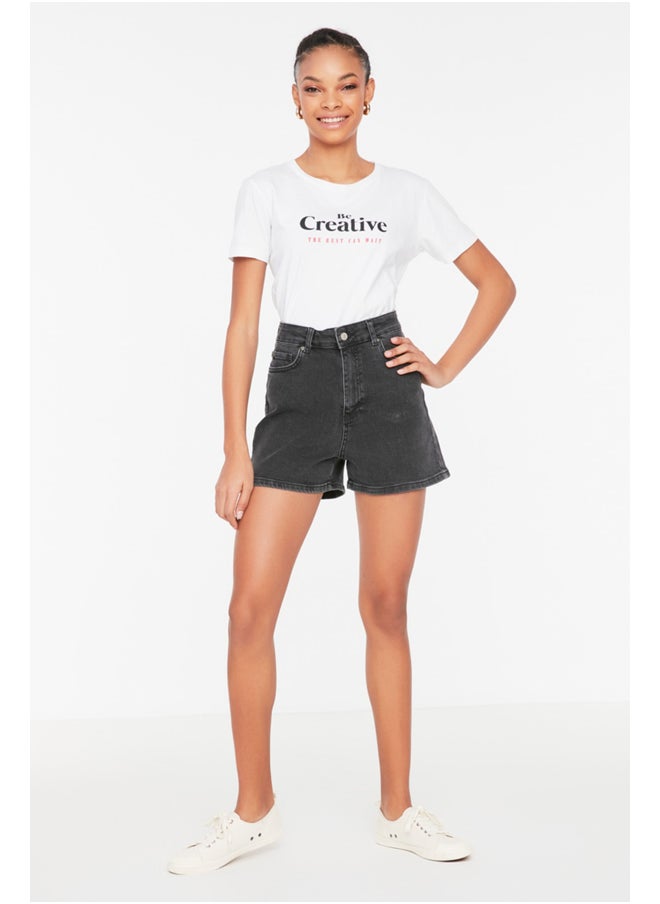 trendyol - Anthracite Mom Shorts & Bermuda - Image 1