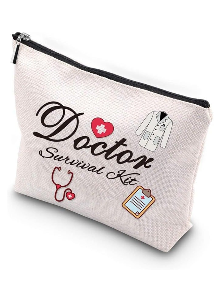 PRINTSHOP4ME Celebrating the Healing Touch Doctor's Day Cosmetic Bag | Doctor's Day Printed Cosmetic Bag Celebrate the Healers Among Us | Impeccable gift for Doctor's day Celebration. - Image 1