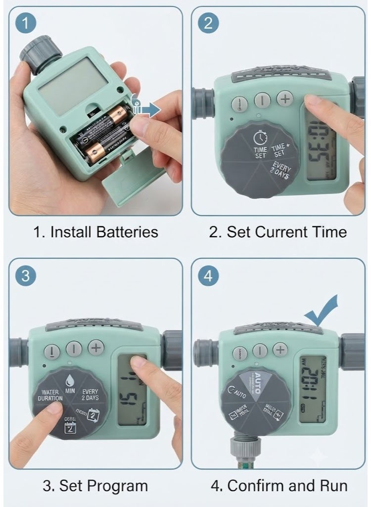 Orbit Buddy Dual Port Digital Timer Hose Water System - Silver - Image 2