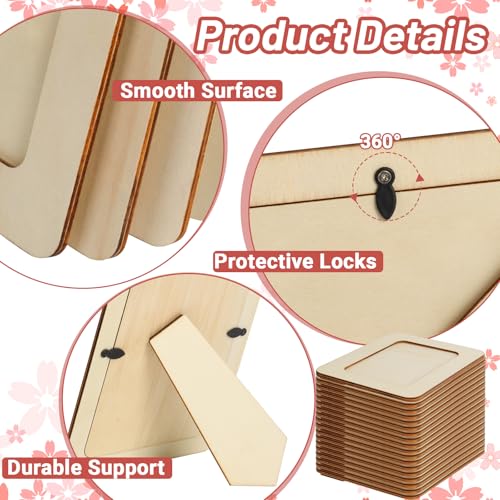RYKOMO 24 Pack DIY Wooden Picture Frames for 4 x 6 in Photos, Wooden Picture Frames for Crafts Unfinished Solid Wood Photo Picture Frame for Crafts, Valentine's Day Gift New Year Decorate, Father's Day, Mother's Day Gift - Image 3