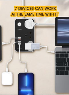 LDNIO 3 Power Socket Extension with Type C PD Port and 3 QC3.0 fast charging Port power strip  - Image 3