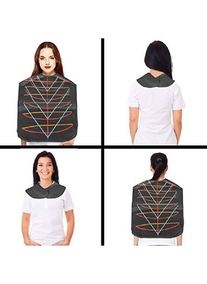 Semme Hair Capes Professional For Dyeing Hair Hairdressing Waterproof Oilproof Cutting Hair Beard Hairdressing Salon Barber Cape Antistatic Haircut(Black)  - Image 3