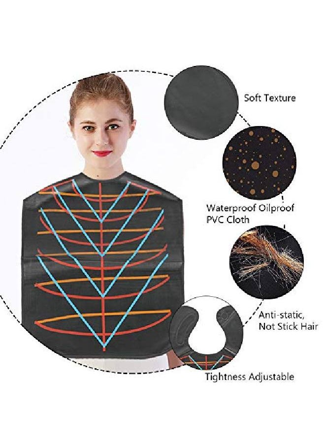 Semme Hair Capes Professional For Dyeing Hair Hairdressing Waterproof Oilproof Cutting Hair Beard Hairdressing Salon Barber Cape Antistatic Haircut(Black)  - Image 4
