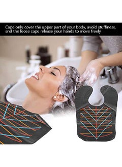 Semme Hair Capes Professional For Dyeing Hair Hairdressing Waterproof Oilproof Cutting Hair Beard Hairdressing Salon Barber Cape Antistatic Haircut(Black)  - Image 5