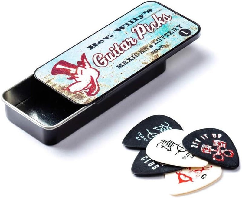 JIM DUNLOP Rev. Willy's Guitar Picks Tin by Jim Dunlop - Assorted Colors - Image 1