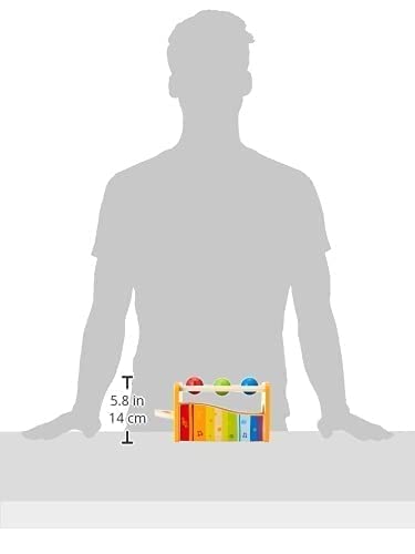 Hape Pound & Tap Bench with Slide Out Xylophone - Award Winning Durable Wooden Musical Pounding Toy for Toddlers - Image 3