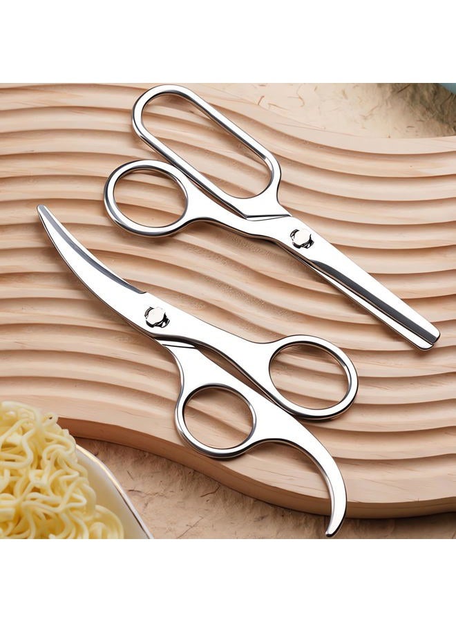 Jasni 2-Pack All 304 Stainless Steel Baby Food Scissors Detachable Vegetables Meat Noodles Kitchen Shears for Infant Kids Anti-Rust Food-Grade Dishwasher Safe with Travel Storage Case - Image 3