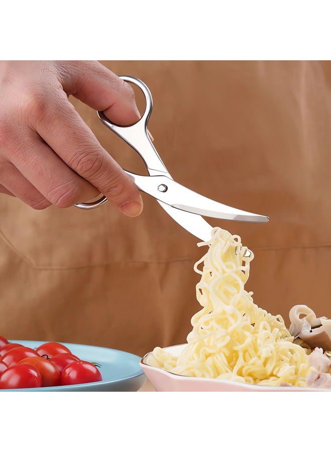 Jasni 2-Pack All 304 Stainless Steel Baby Food Scissors Detachable Vegetables Meat Noodles Kitchen Shears for Infant Kids Anti-Rust Food-Grade Dishwasher Safe with Travel Storage Case - Image 4