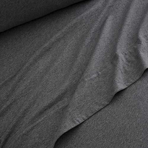 BED INC Road Trip America Jersey Knit Sheet Set - 4 Pieces Queen Cotton Sheets Set - Soft Cozy Stretchy Knit Bed Linen (Dark Grey, Queen) - Image 4