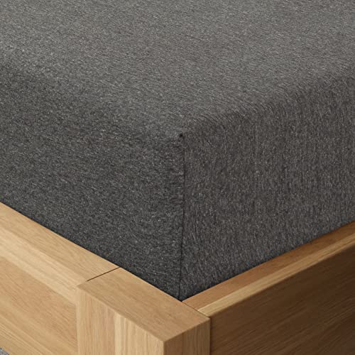 BED INC Road Trip America Jersey Knit Sheet Set - 4 Pieces Queen Cotton Sheets Set - Soft Cozy Stretchy Knit Bed Linen (Dark Grey, Queen) - Image 5