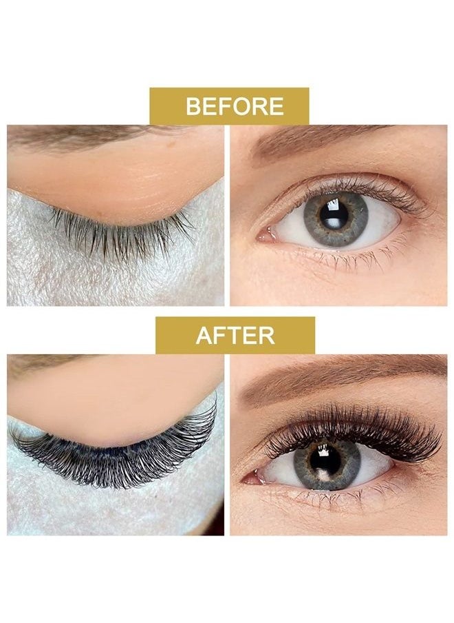 QUEWEL - Premade Fans Middle Part 3D ～ 10D 12D 14D | 0.05/0.07/0.10 | Curl C/D | 10-18mm Length | Long Lasting Easy Application Long Stem Russian Volume Eyelash Extensions (14D-0.05D-Mix9-16) - Image 1