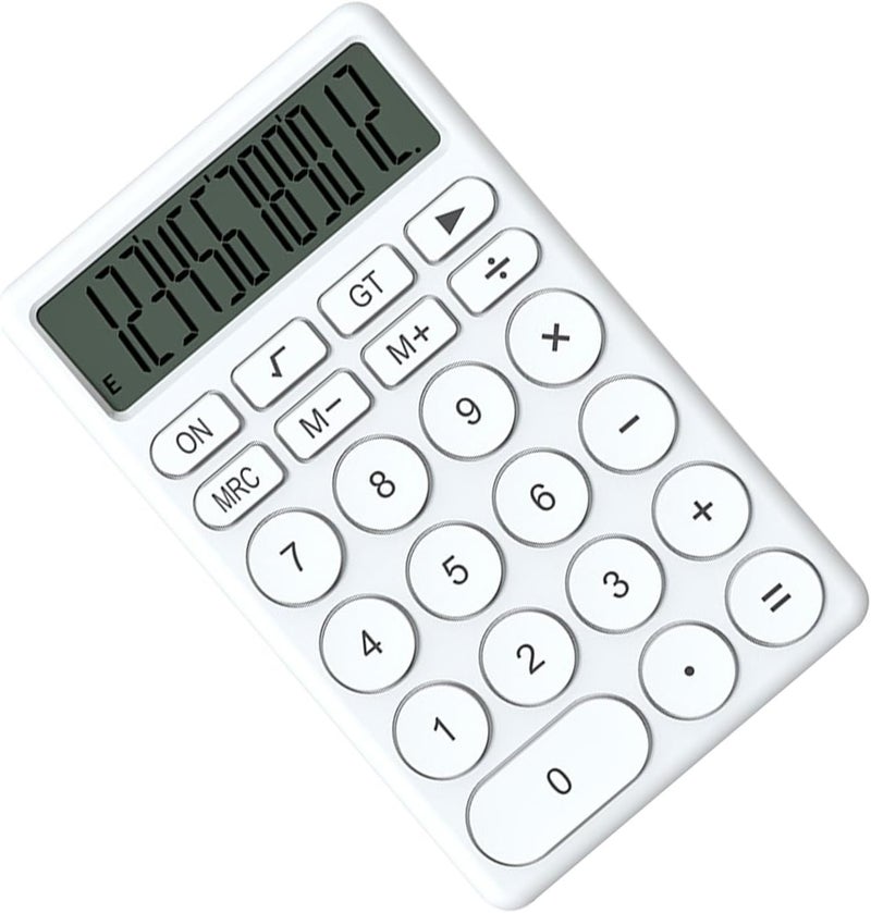 Zerodis Cartoon Calculator, Cute 8 Digit LCD Display with Large Screen and Quiet Keyboard, for School Kids Students Home Office (White) - Image 5