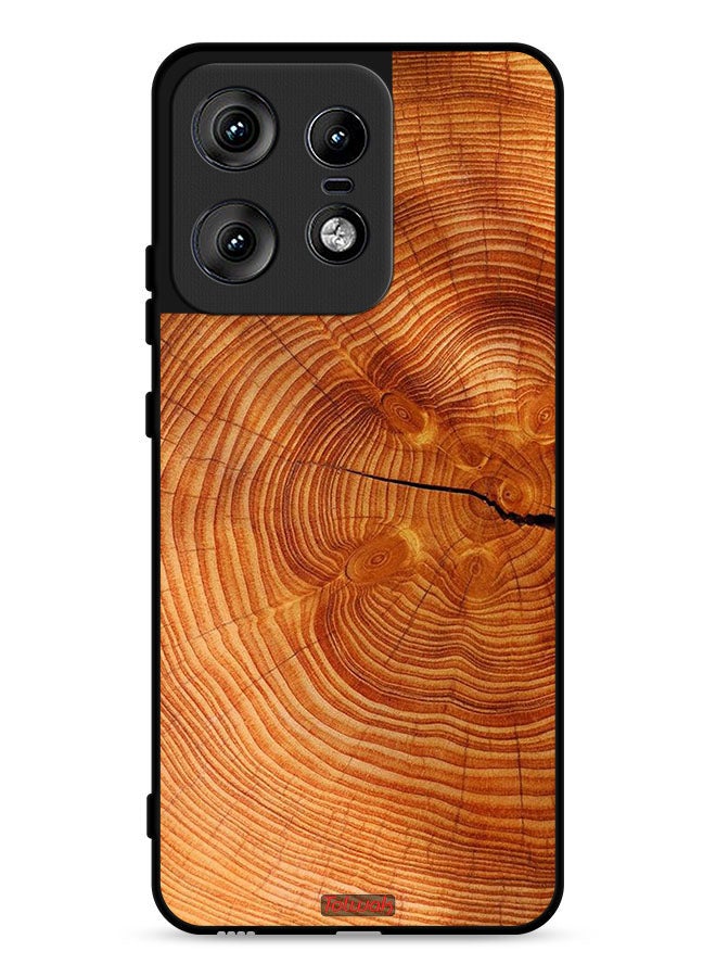 Tolwak Motorola Edge 50 Pro 5G Protective Case Cover Crack Wood - Image 1