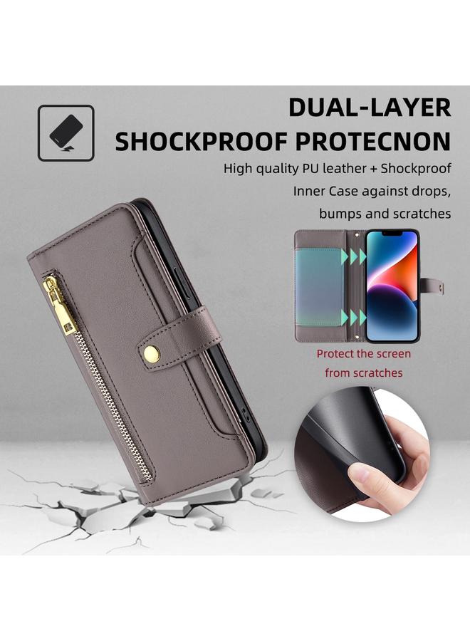 S-TOP Case For Infinix Note 40 4G Sheep Texture Cross-body Zipper Wallet Leather Phone Case - Image 4