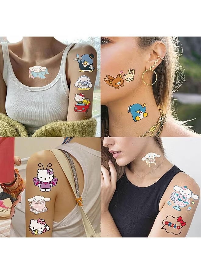 واي جيه 30 ورقة ملصقات الوشم المؤقتة، مثالية ضد الماء للحفلات، المهرجانات، الهدايا -مناسبة للأطفال والبالغين - Image 5