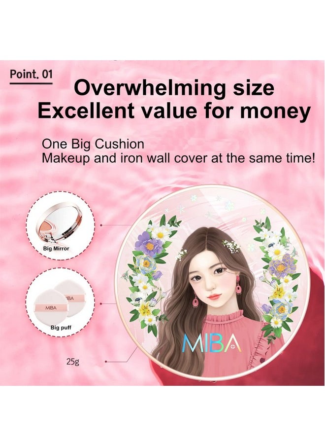 MIBA Miba SEASON 2 Full Coverage Big Cushion Foundation SPF50+ PA++++ Refill (23)  - Image 3
