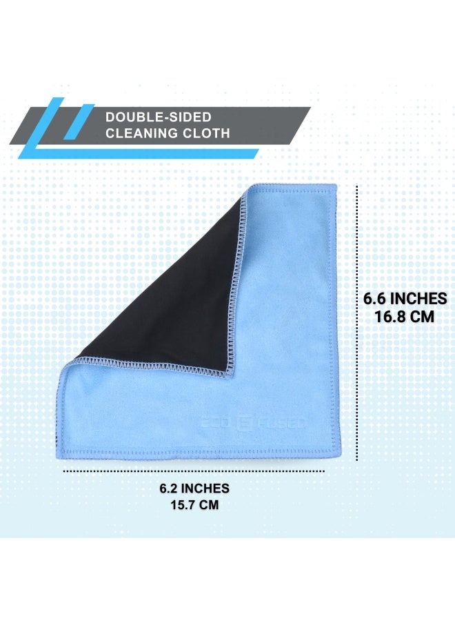 ECO-FUSED Microfiber Cleaning Cloths - 5 Pack - Double-Sided Cleaning Cloths - Microfiber And Suede Cloth For Smartphones Lcd Tv Tablets Laptop Screens Camera Lenses And Other Delicate Surfaces  - Image 4
