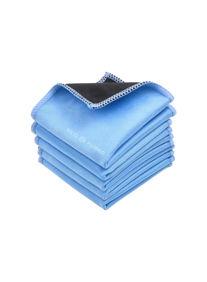 ECO-FUSED Microfiber Cleaning Cloths - 5 Pack - Double-Sided Cleaning Cloths - Microfiber And Suede Cloth For Smartphones Lcd Tv Tablets Laptop Screens Camera Lenses And Other Delicate Surfaces  - Image 1