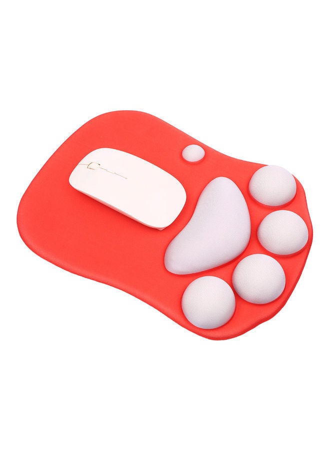 نيبمينينت لوحة ماوس من السيليكون بتصميم مخلب قطة لطيفة أحمر - Image 3