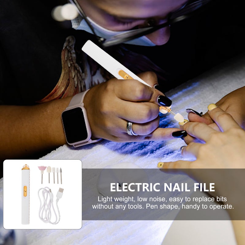 Electric Nail Drill File Machine Manicure Sanding Tool for Home Salon - Image 3
