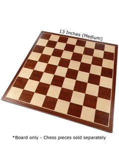 Best Chess Set Erebus Chess Board With Inlaid Mahogany Wood Medium 13 X 13 Inch Board Only  - Image 3