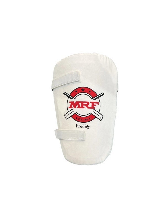 إم آر إف واقي الفخذ الفردي للكريكيت MRF Prodigy للكبار والناشئينلاعبين الذين يستخدمون اليد اليمنى واليسرى لتوفير أقصى قدر من الحماية - Image 2