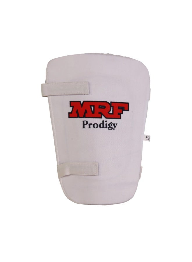 إم آر إف واقي الفخذ الفردي للكريكيت MRF Prodigy للكبار والناشئينلاعبين الذين يستخدمون اليد اليمنى واليسرى لتوفير أقصى قدر من الحماية - Image 3