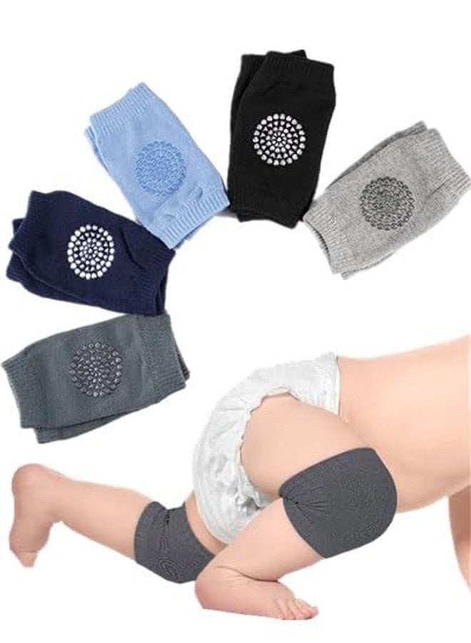 QISLOA Baby Crawling Knee Pads Toddler Leg Warmer Safety Protective Cover Toddlers Learn to Socks Children Short Kneepads Unisex Baby Anti Slip Knee Protectors(5 Pairs) - Image 1