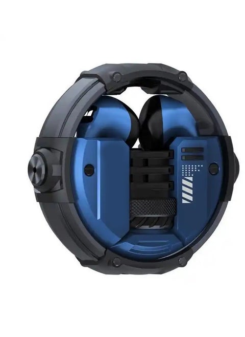 Monster XKT10 wireless bluetooth headphones Mecha style Design Metal Material Gamer Headset Waterproof Noise Reduction With Microphone Blue