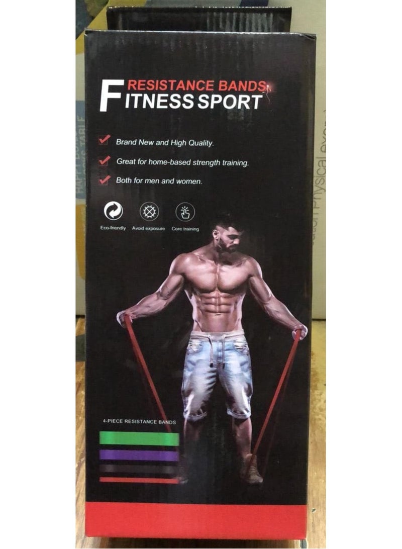 فيتنس مجموعات أحزمة المقاومة لتمارين المقاومة من أجل اللياقة البدنية مع مقابض للرجال والأوزان للنساء ومعدات التدريب ومعدات تدريب القوة للتمرينات المنزلية - Image 2