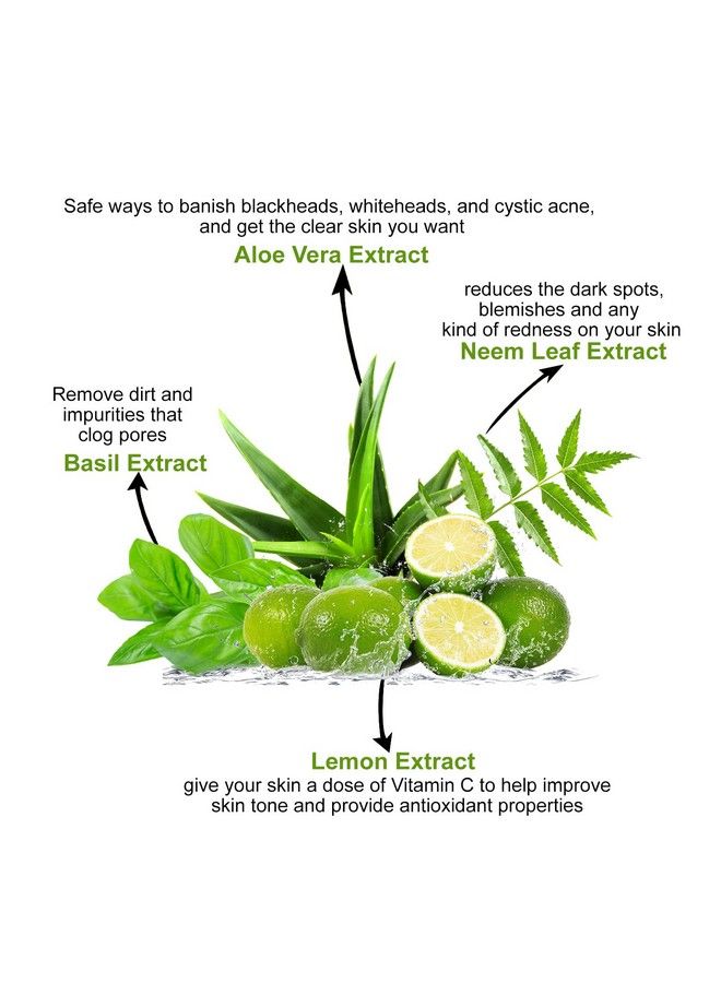 Astaberry Neem & Aloe Deep Cleansing Face Wash; Enriched With Neem Aloe Vera & Tulsi; Oil Control; Parabenfree; Ph Balanced (Pack Of 2 (100Ml X 2)) - Image 5