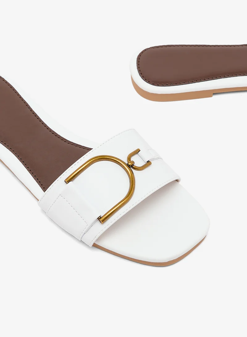 Ella  Gold Accent Flat Sandals for Women | Best Price UAE