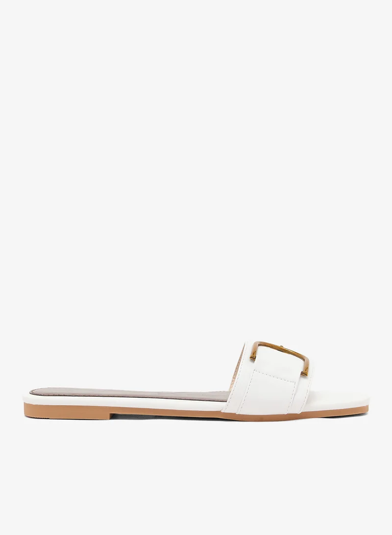 Gold Accent Flat Sandals